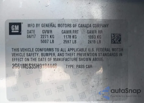 2017 Cadillac Xts Luxury from USA, damaged, VIN 2G61M5S35H9184448